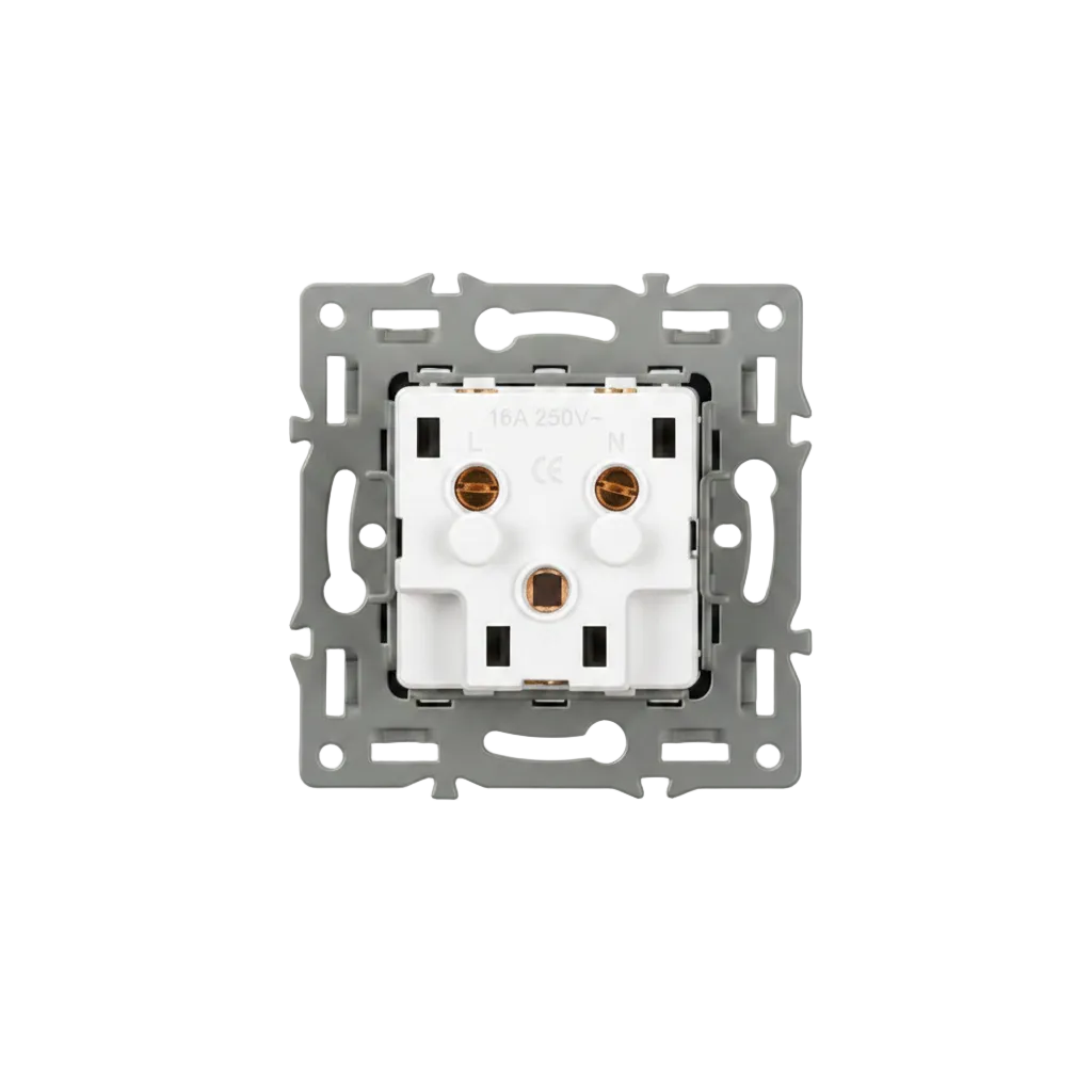 Vendalor wandcontactdoos module wit – EU-stopcontact voor inbouwdoos