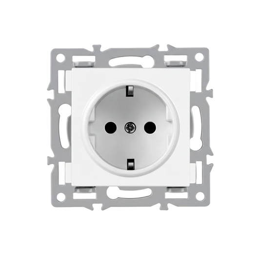 Vendalor wandcontactdoos module wit – EU-stopcontact voor inbouwdoos