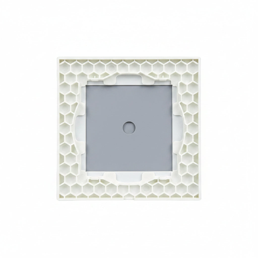 Vendalor glazen afdekraam wit – enkele WiFi touchschakelaar. gehard glas