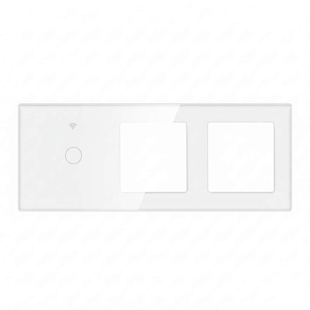 Vendalor glazen afdekraam wit – enkele WiFi touch + 2 modules