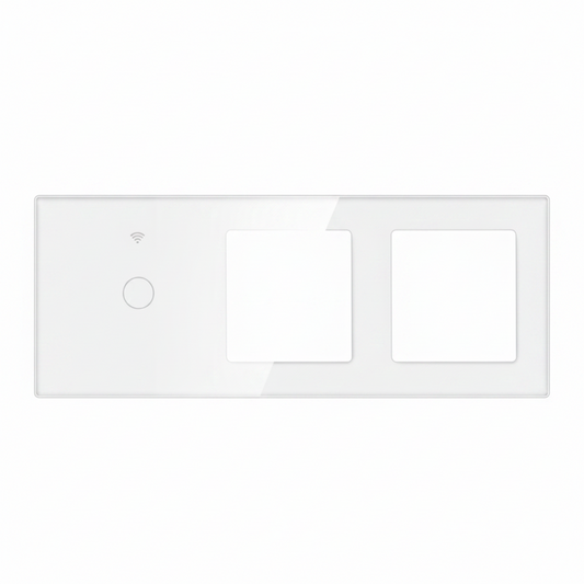 Vendalor glazen afdekraam wit – enkele WiFi touch + 2 modules