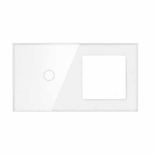 Vendalor glazen afdekraam wit – enkele touch + 1 module