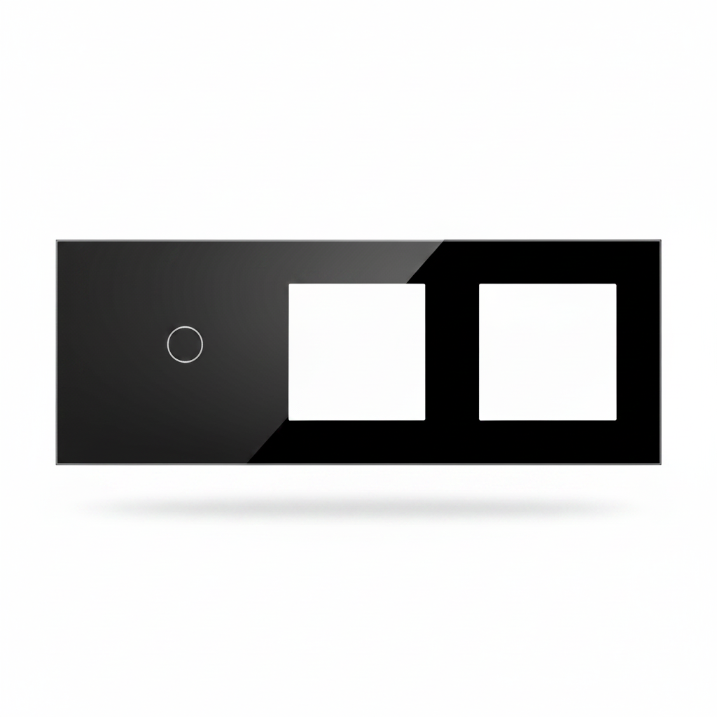 Vendalor glazen afdekraam zwart – enkele touch + 2 modules

