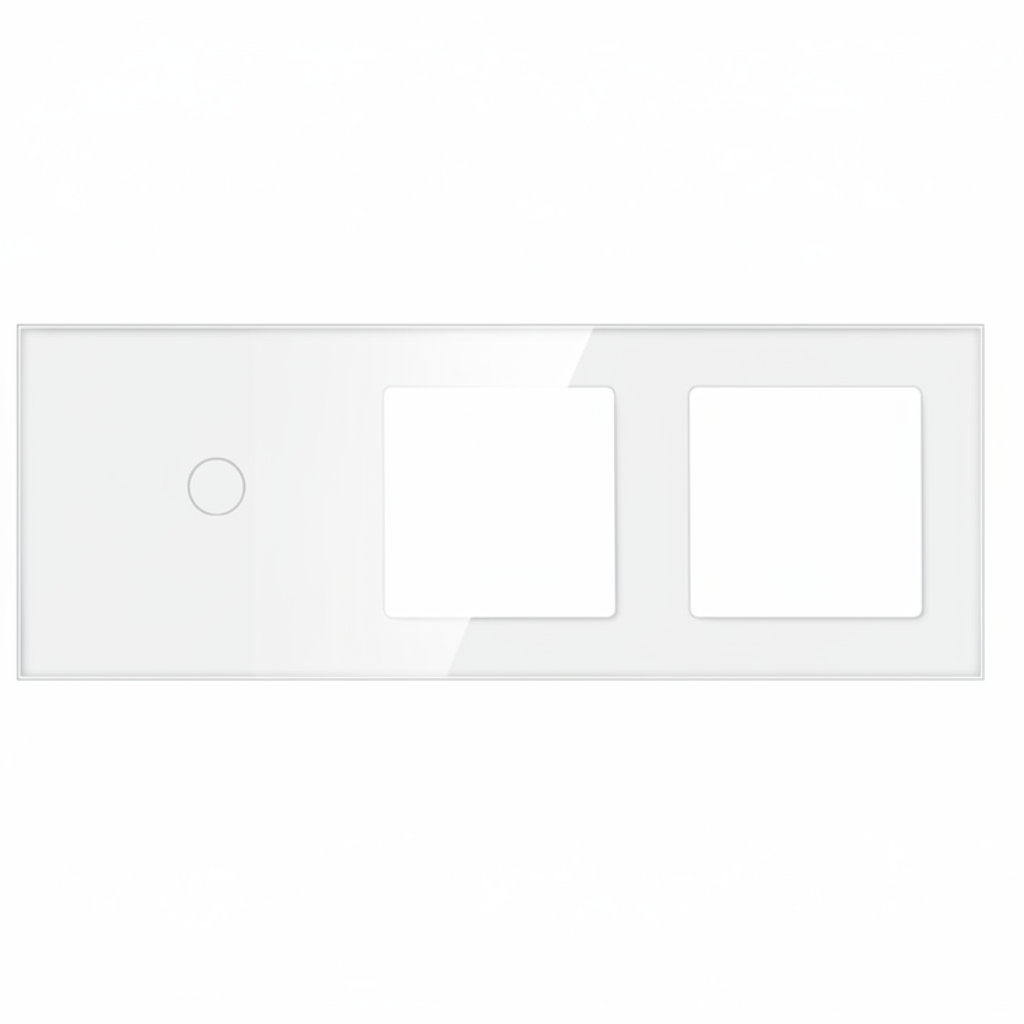 Vendalor glazen afdekraam wit – enkele touch + 2 modules
