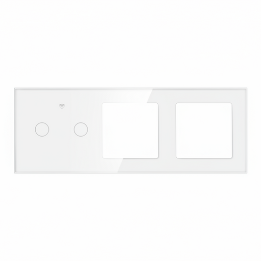 Vendalor glazen afdekraam wit – dubbele WiFi touch + 2 modules