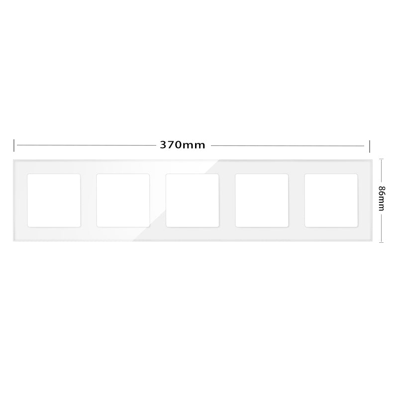 Vendalor glazen afdekraam wit – voor 5 inbouwmodules. krasbestendig glas