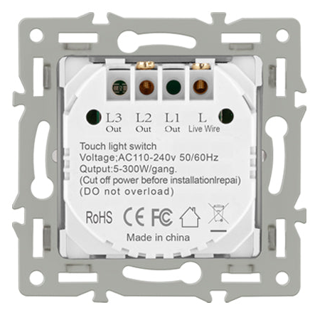 Vendalor touchschakelaar en stopcontact zwart glas – verlichting en stroom op één plek