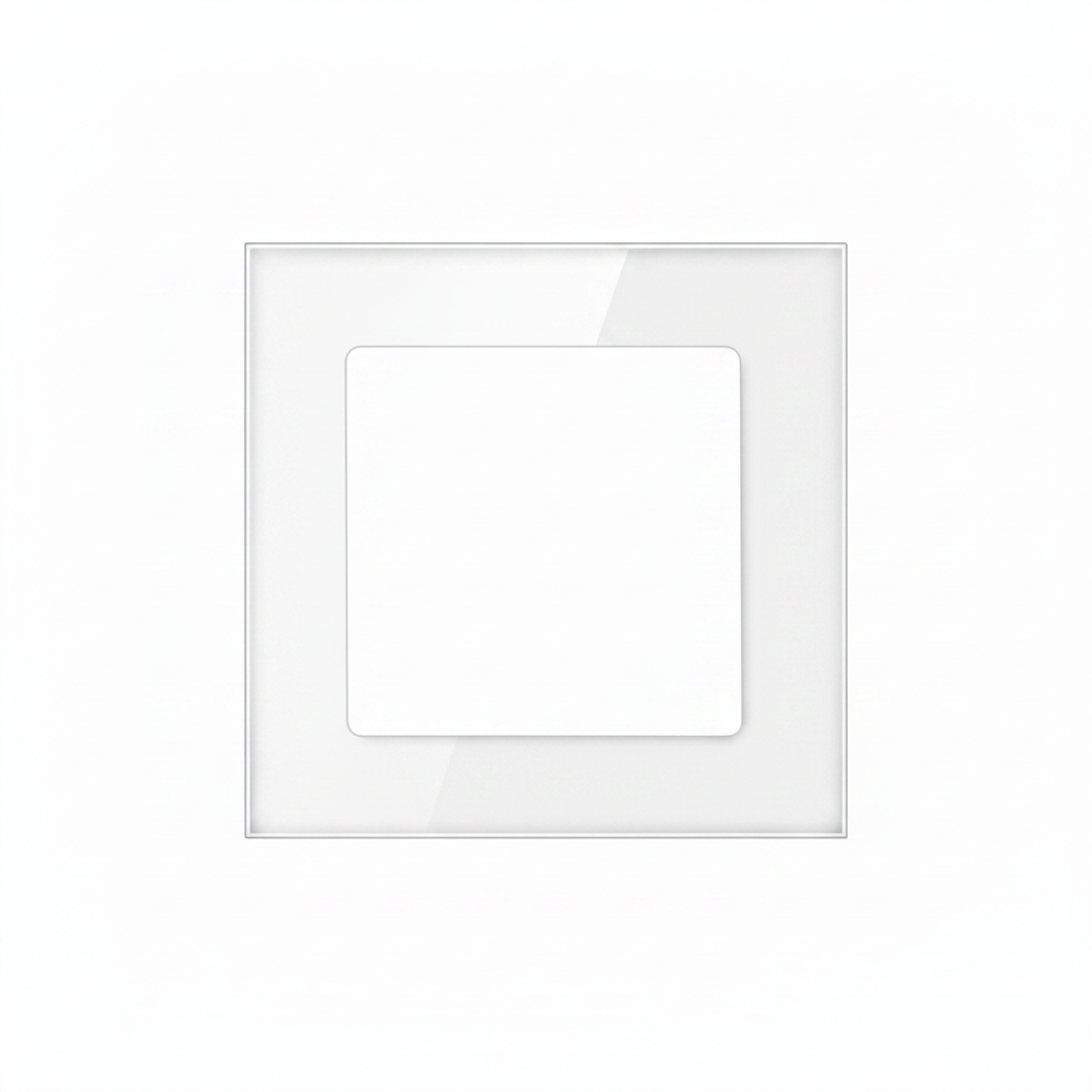 Vendalor glazen afdekraam wit – voor 1 inbouwmodule, krasbestendig glas
