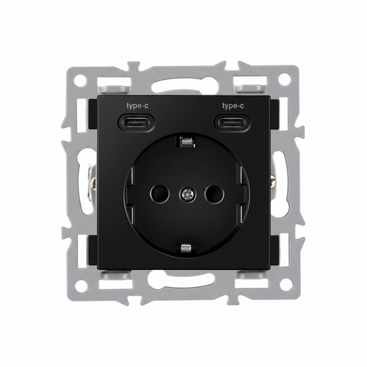 Vendalor enkelvoudige wipschakelaar module zwart – losse module voor inbouwdoos