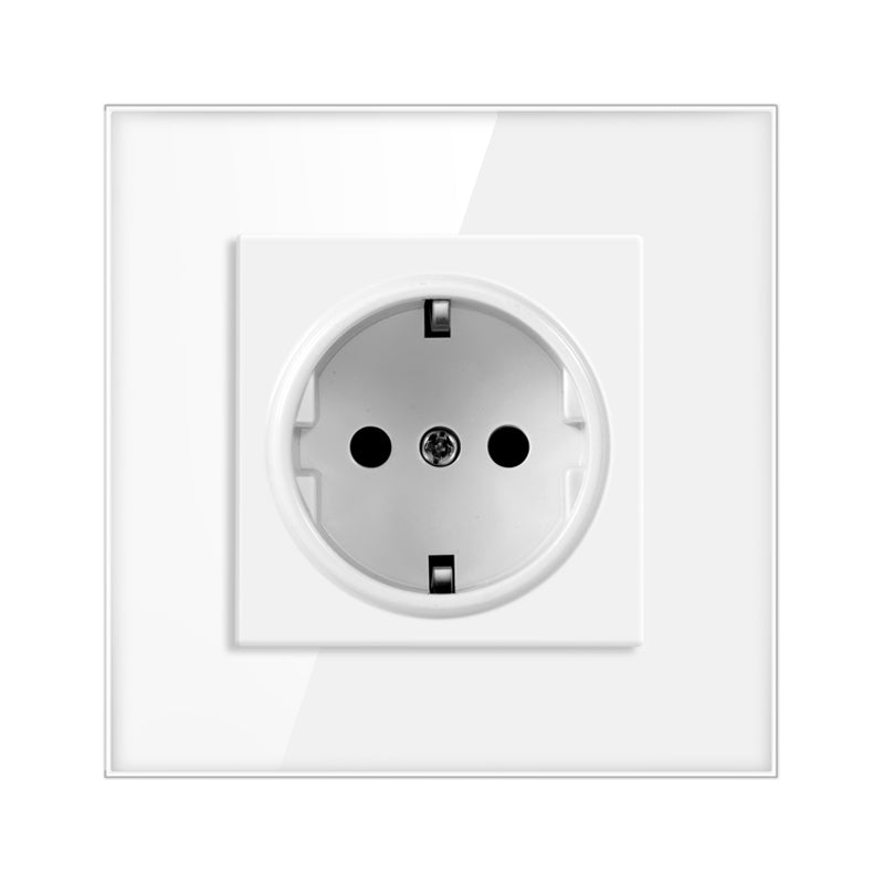 Vendalor enkel stopcontact wit – geaard EU-stopcontact met design afwerking