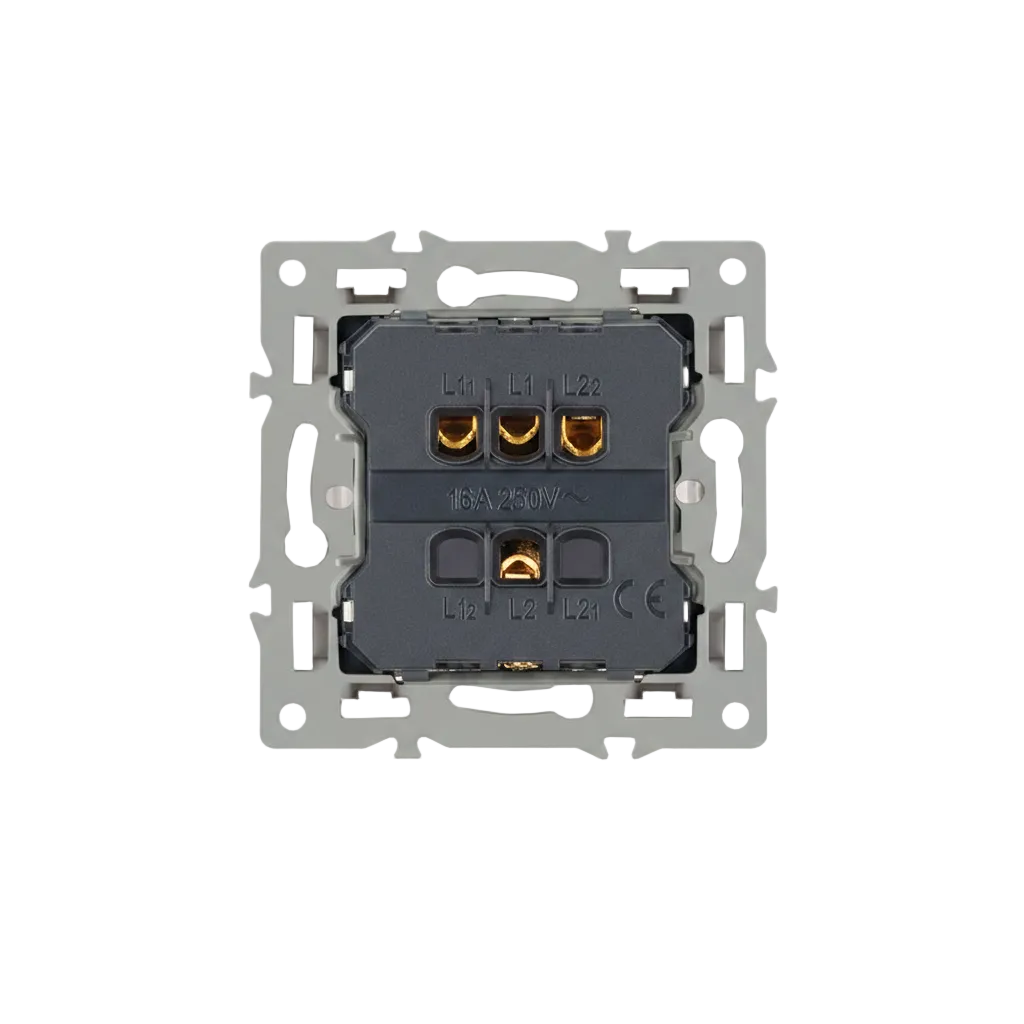 Vendalor 2-voudige wipschakelaar module wit – twee groepen per module